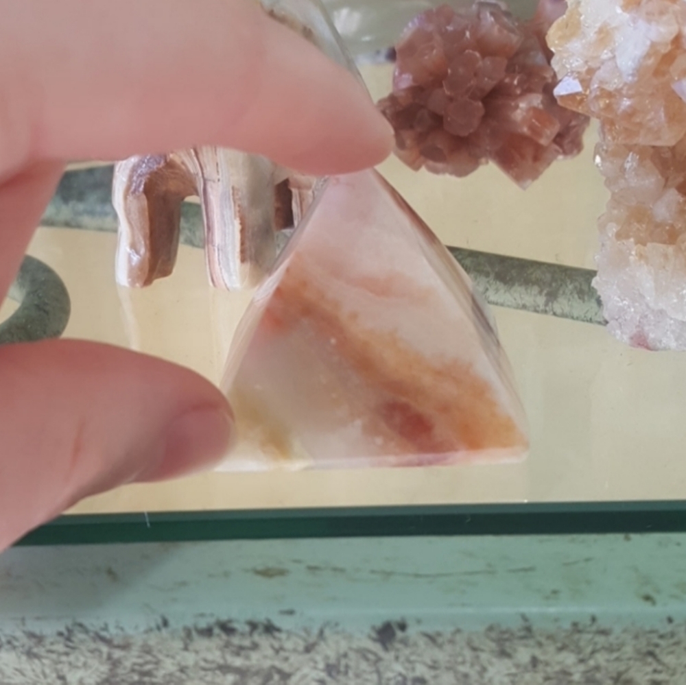 Adorable Mini Banded Onyx Crystal Pyramid